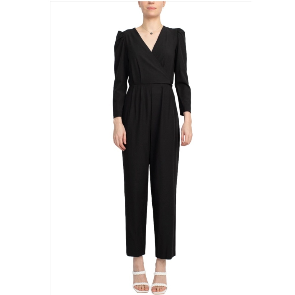 Julia Jordan Black Tie-Waist Jumpsuit Pant Suit – Size 2